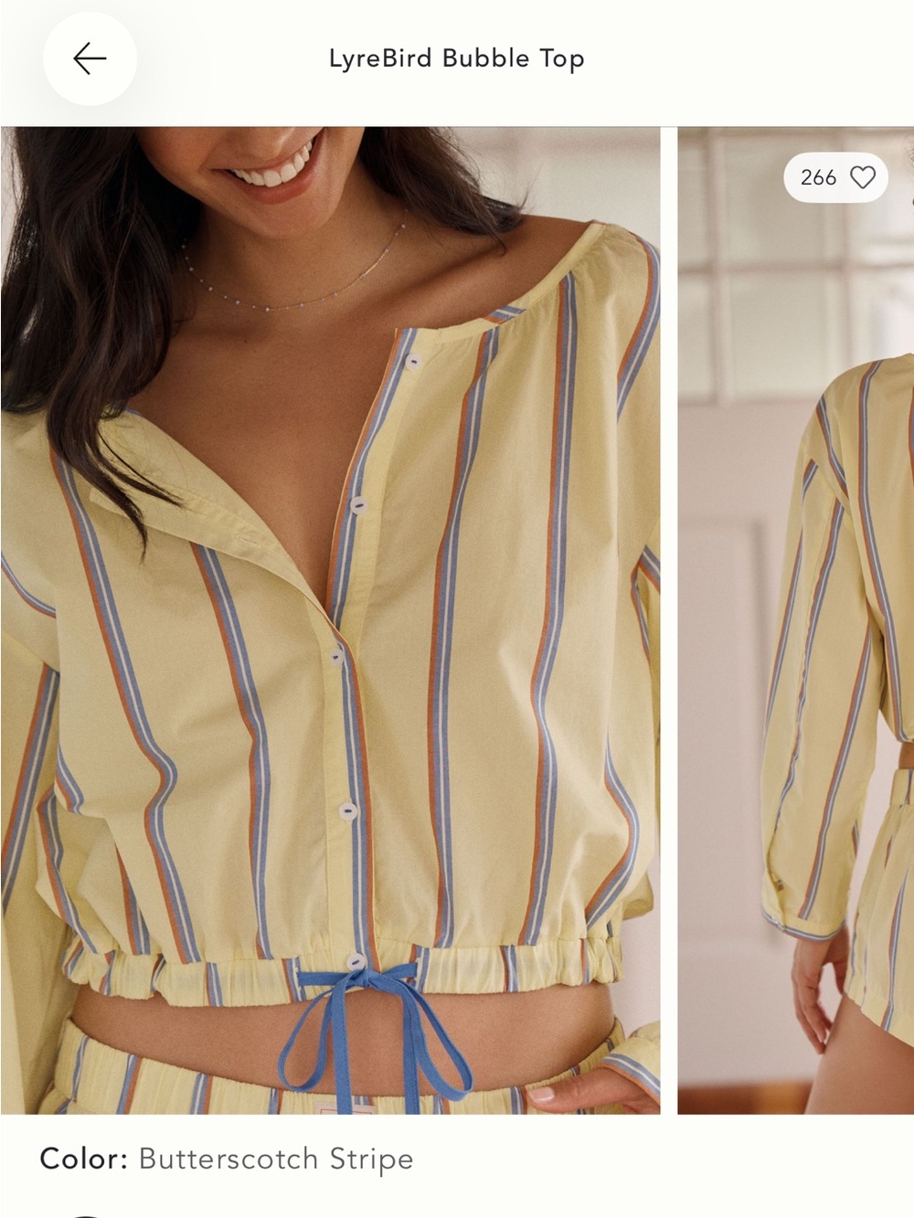 Butterscotch Stripe Bubble Top ANTHROPOLOGIE/LYREBIRD